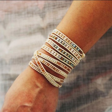 Ivory wrap bracelet 3 strands