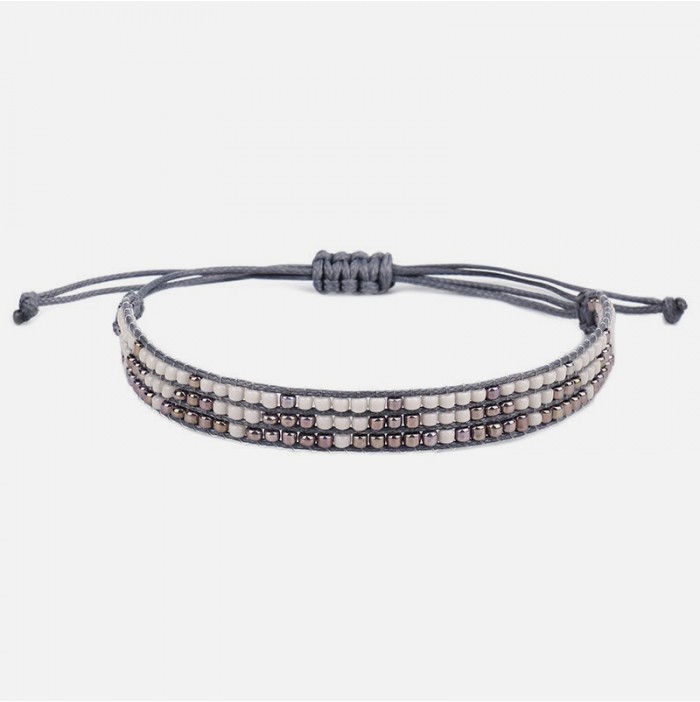 Silver gray miyuki bracelet