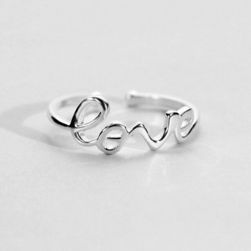 Love ring in silver