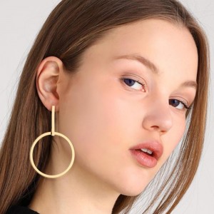 Brushed metal earrings