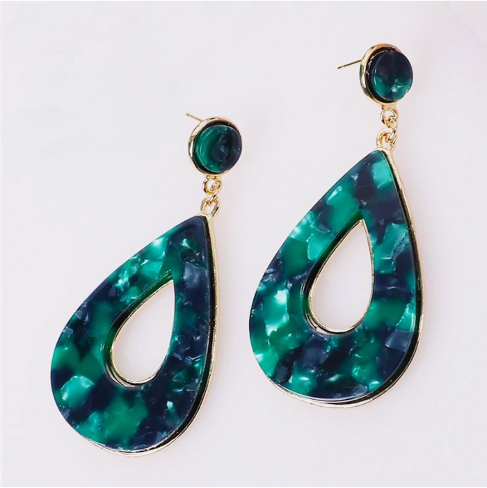 Emerald reflections earrings