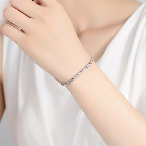Zirconia silver bracelet