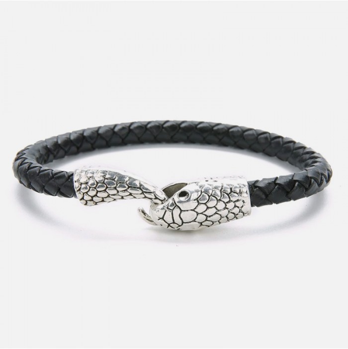 Gold snake braided bracelet