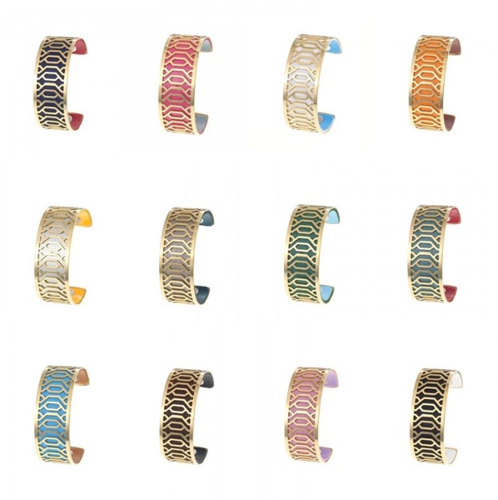 Bracciale in georgette in pelle d'acciaio orientale 4