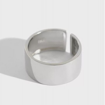 Open silver ring