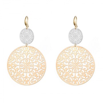 Mandala earrings Silver Gold
