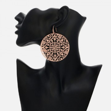 Mandala earrings Rose Gold