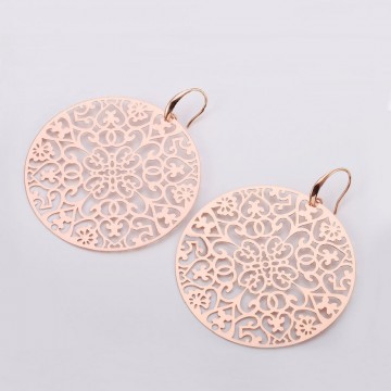 Mandala earrings Rose Gold