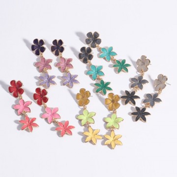 Multicolore enamel flower pendants