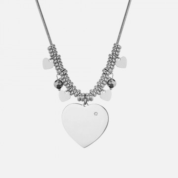 Large heart medallion necklace