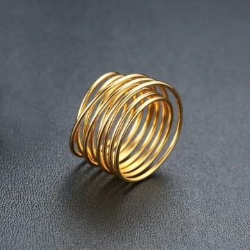 Large gold multilayer ring 1
