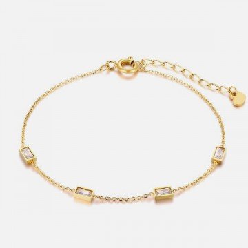 Gold princess zircon bracelet