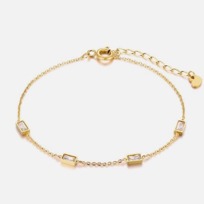 Gold princess zircon bracelet