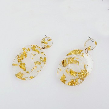 Gold dust double hoop earrings