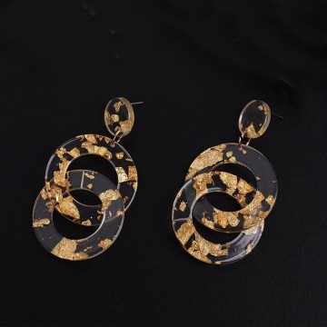 Gold dust double hoop earrings 1