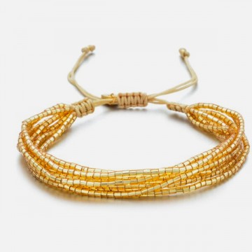 Bracelet perles miyuki or