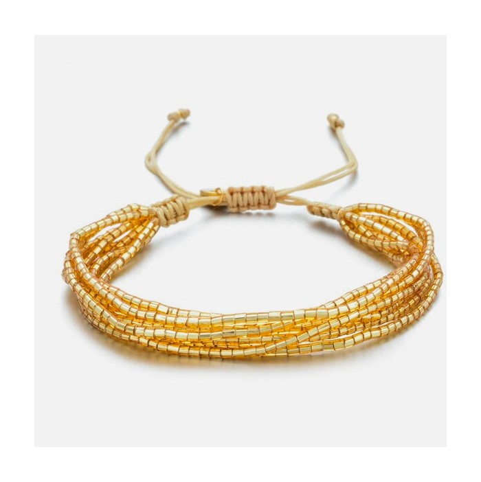 Armband aus goldenen Miyuki-Perlen
