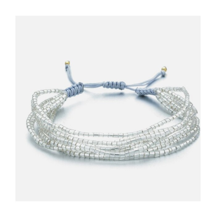 Silver miyuki beads bracelet