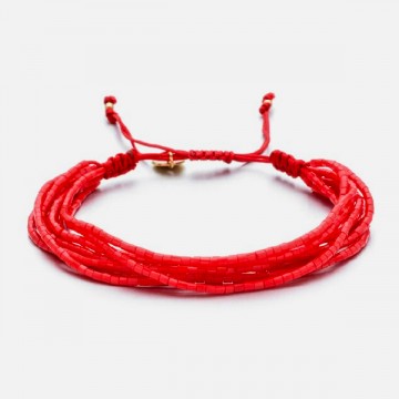 Red miyuki beads bracelet
