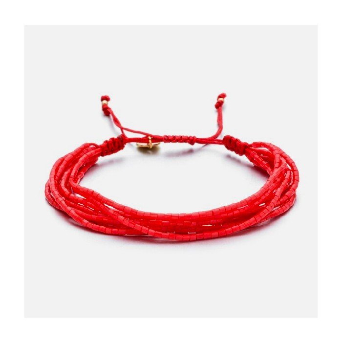 Red miyuki beads bracelet