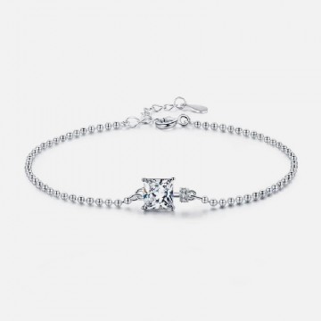 Silver princess zircon bracelet
