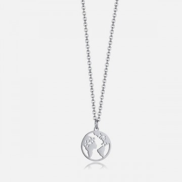 Silver Earth necklace