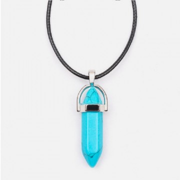 Collier amulette turquoise