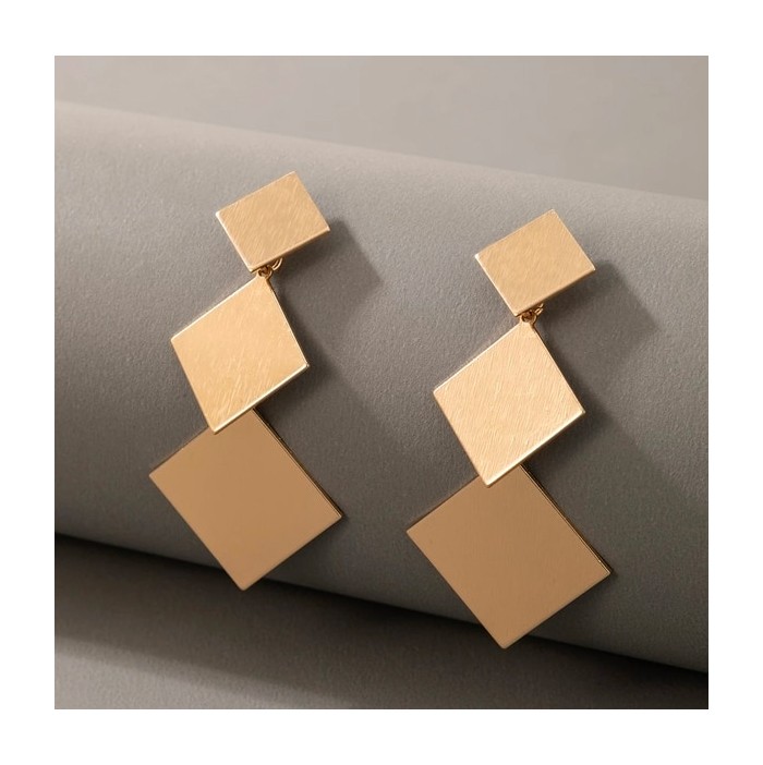 Cascade of golden squares pendant