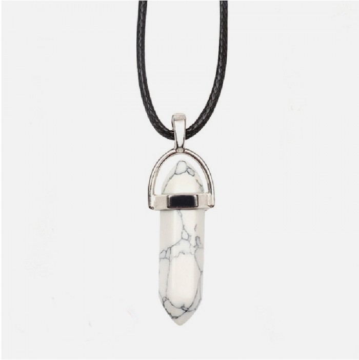 White howlite deals pendant