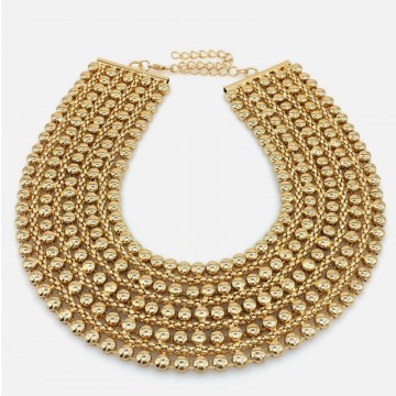 Goldene Lätzchen-Halskette