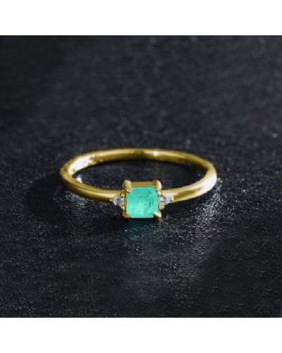 Bague argent solitaire tourmaline paraiba taille princesse