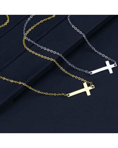 Horizon cross necklace