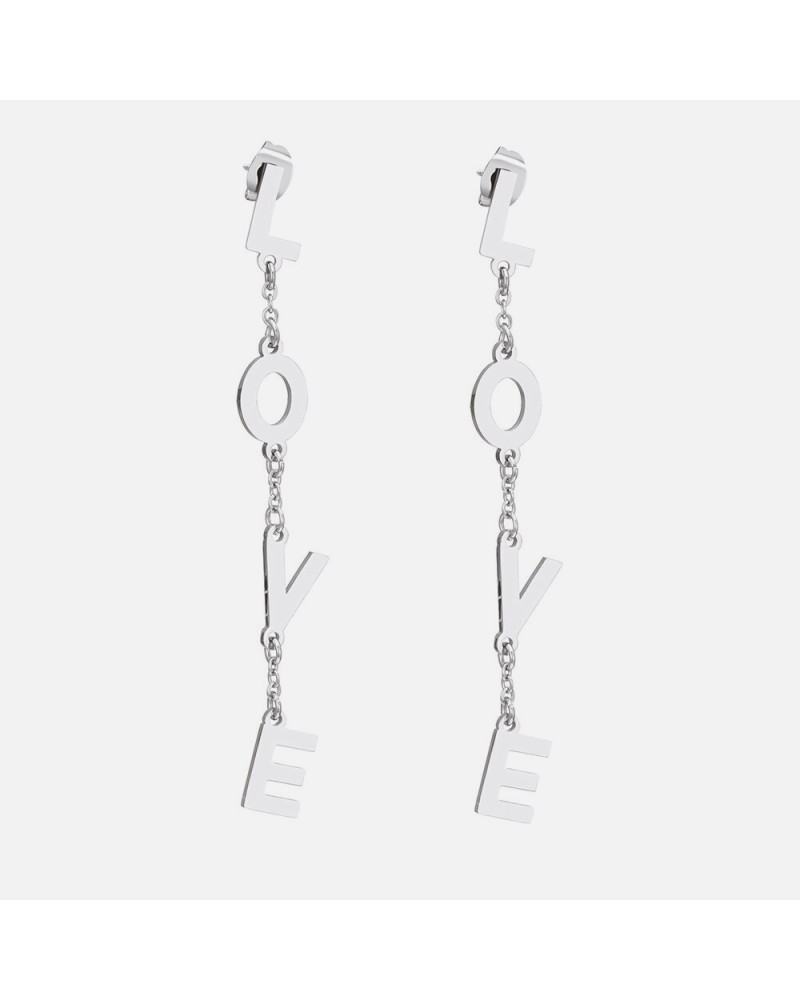 Boucles d'oreilles love argent