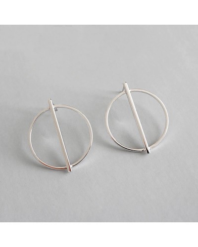 Silver minimalist earrings