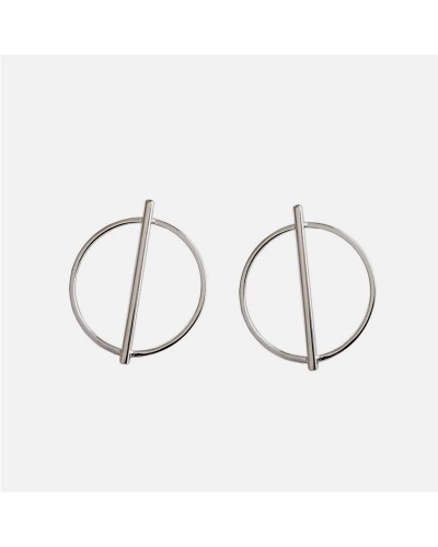 Silver minimalist earrings