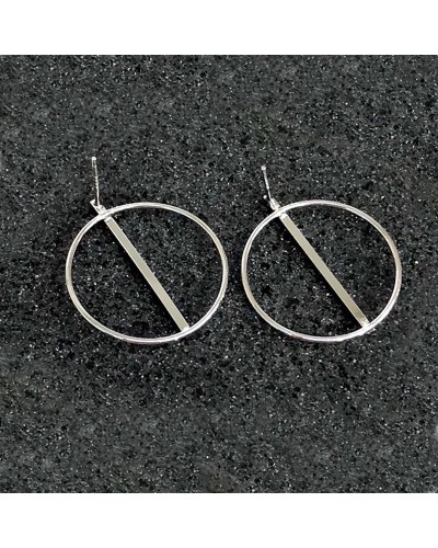 Silver minimalist earrings