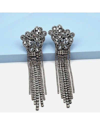 Boucles d'oreilles pampilles de strass