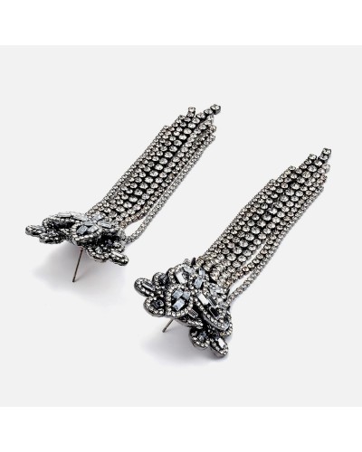 Boucles d'oreilles pampilles de strass