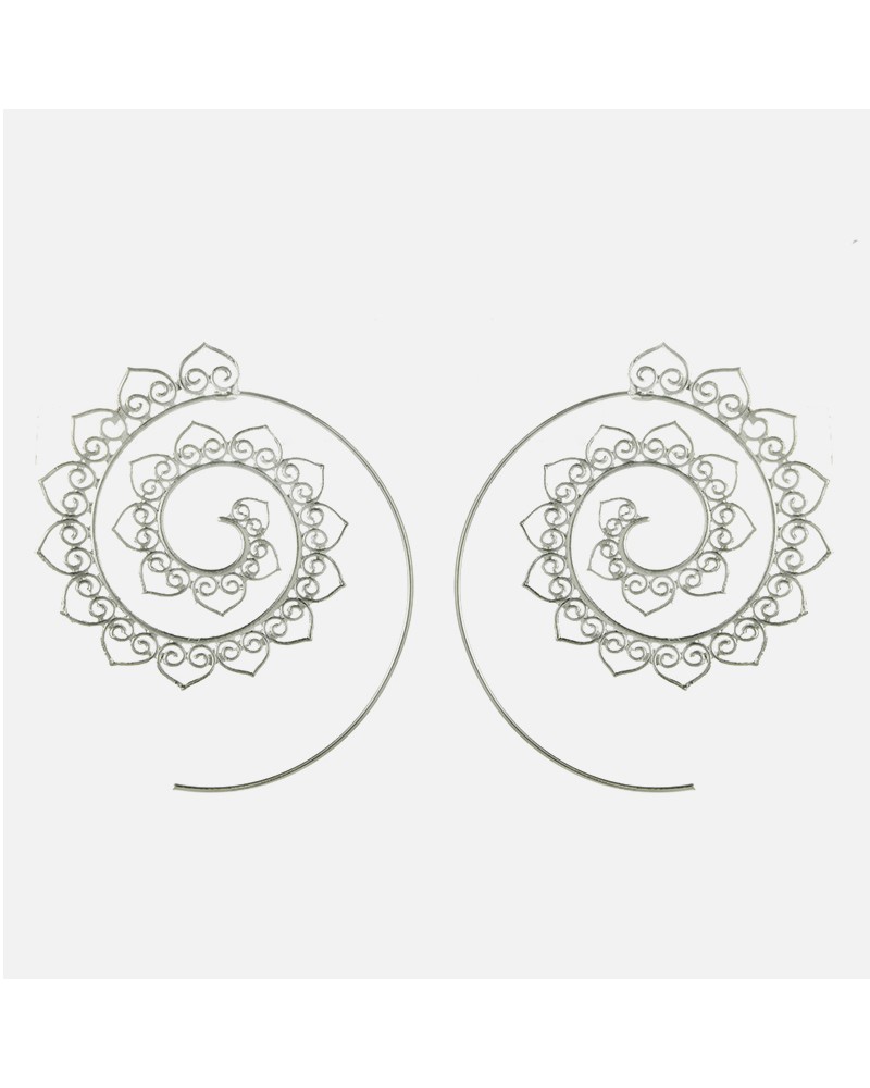 Heart spiral earrings