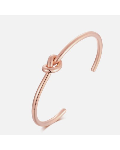 Bracelet noeud or rose
