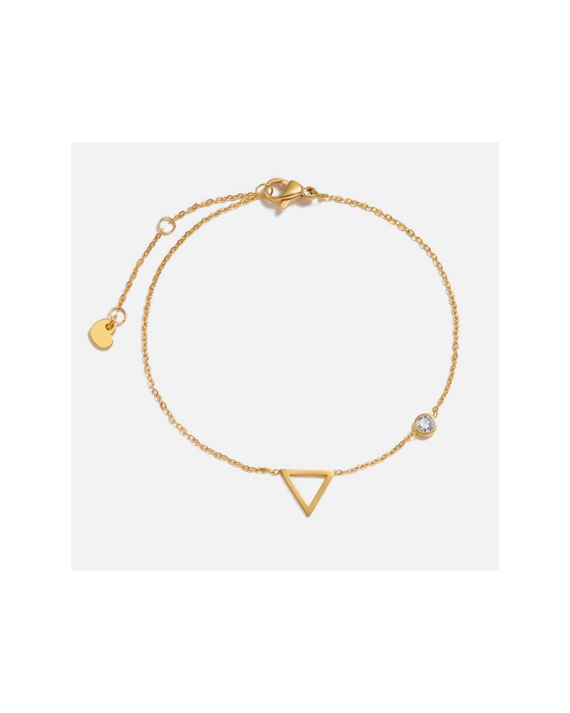 Golden triangle and zircon bracelet