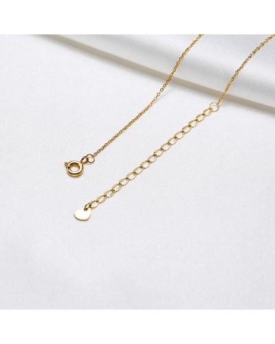 Gold cubic zirconia triangle necklace