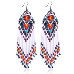 White Apache earrings