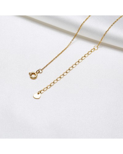 Gold rectangle zircon necklace