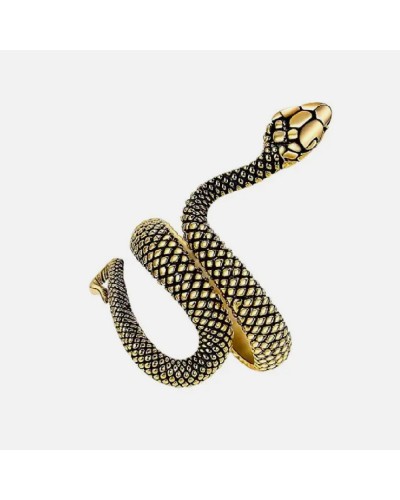 Antique gold snake ring