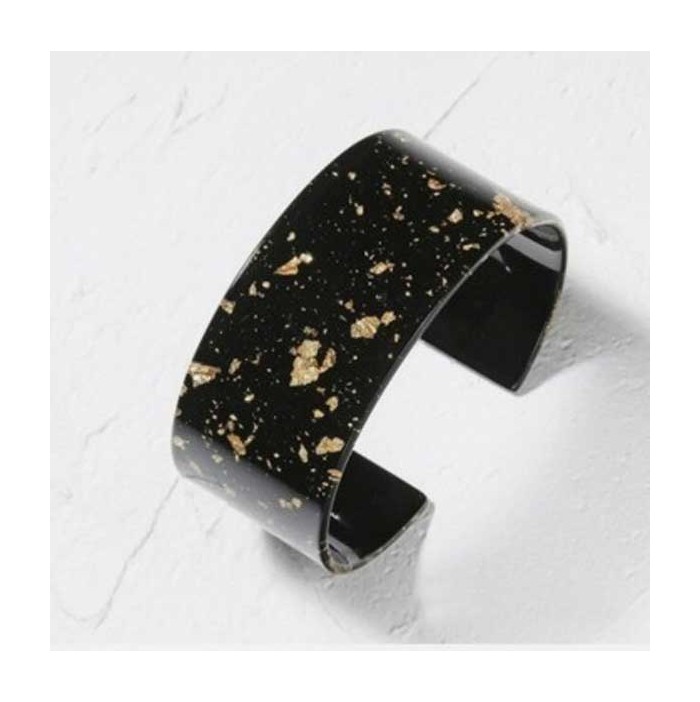 Black and gold resin cuff