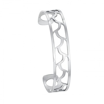 Leder-Stahl Georgette Armband Blätter 9