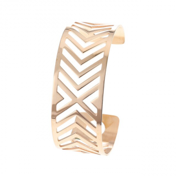 Steel Leder Georgette Herringbone ​Armband 6
