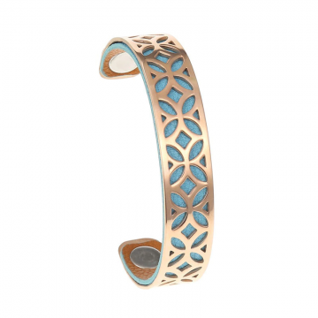 Orientalisches Leder-Stahl-Georgette-Armband 1
