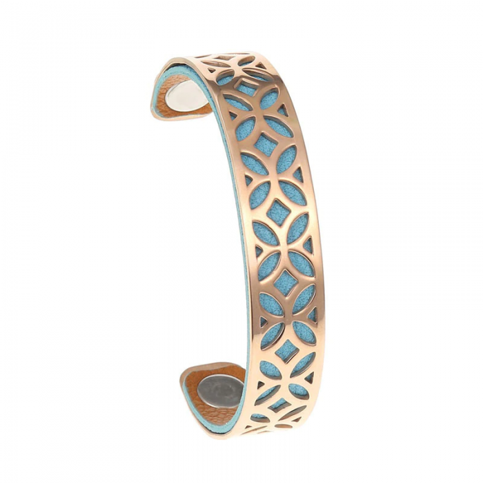 Orientalisches Leder-Stahl-Georgette-Armband 1